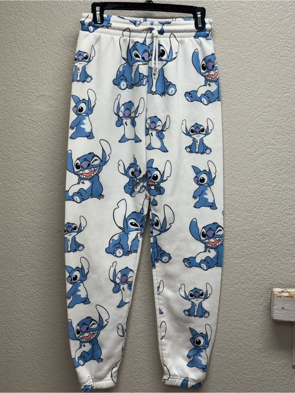 Blue Character Print Sweat Pants - Soft size medium drawstring like new